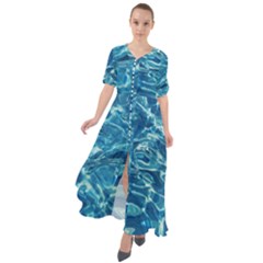 Surface Abstract  Waist Tie Boho Maxi Dress by artworkshop