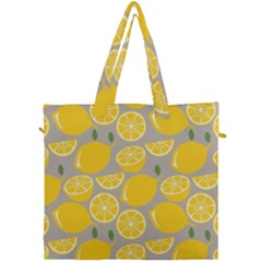 Lemon Pattern Canvas Travel Bag by artworkshop