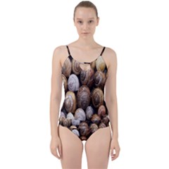 Snail Shells Pattern Arianta Arbustorum Cut Out Top Tankini Set by artworkshop