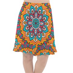 Mandala Spirit Fishtail Chiffon Skirt by zappwaits