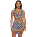 Mandala Spirit Draped Bodycon Dress View1