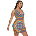 Mandala Spirit Draped Bodycon Dress View3