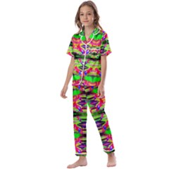 Lb Dino Kids  Satin Short Sleeve Pajamas Set by Thespacecampers