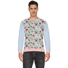 Boho Flower Light Blue Men s Fleece Sweatshirt by flowerland