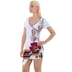 Im Fourth Dimension Colour 12 Short Sleeve Asymmetric Mini Dress by imanmulyana