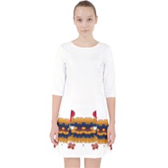 Im Fourth Dimension Colour 12 Quarter Sleeve Pocket Dress by imanmulyana
