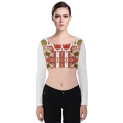 Im Fourth Dimension Colour 13 Velvet Long Sleeve Crop Top by imanmulyana