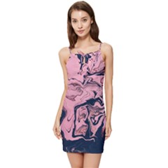 Abstract Painting Pink Summer Tie Front Dress by nateshop