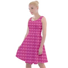 Abstract-pink Love Knee Length Skater Dress by nateshop