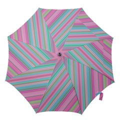 Background-lines Pink Hook Handle Umbrellas (large) by nateshop