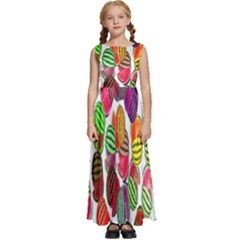 Watermelon Kids  Satin Sleeveless Maxi Dress by nateshop