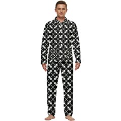 Abstract-black Men s Long Sleeve Velvet Pocket Pajamas Set by nateshop