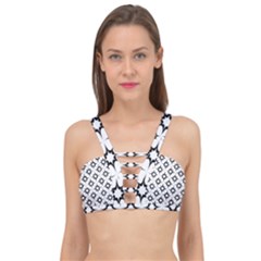 Black-white Cage Up Bikini Top by nateshop