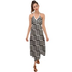 Basket Halter Tie Back Dress  by nateshop