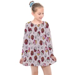 Cake-birthday Kids  Long Sleeve Dress by nateshop