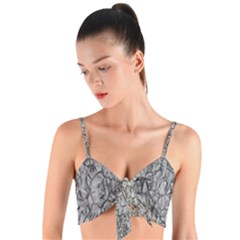 Comb Woven Tie Front Bralet by nateshop