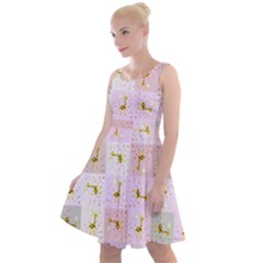 Giraffe Knee Length Skater Dress by nateshop