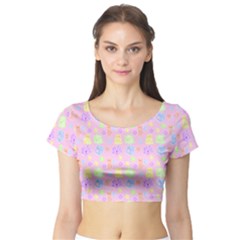 Dungeons And Cuties Short Sleeve Crop Top by thePastelAbomination