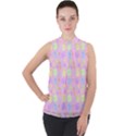 Dungeons and Cuties Mock Neck Chiffon Sleeveless Top View1