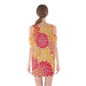 Background Colorful Floral Shoulder Cutout One Piece Dress View2