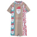  Christmas Claus Continuous Kids  Boyleg Half Suit Swimwear View1