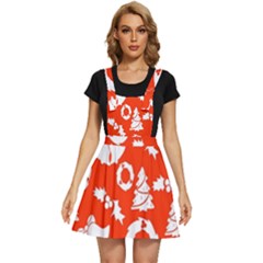 Orange Background Card Christmas  Apron Dress by artworkshop