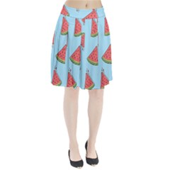 Watermelon-blue Pleated Skirt by nateshop