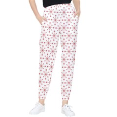 Pattern Christmas Pattern Red Stars Tapered Pants by Sapixe