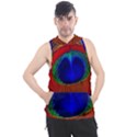 Peacock Plumage Fearher Bird Pattern Men s Sleeveless Hoodie View1