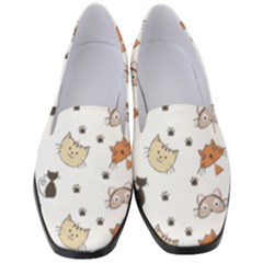 Cat Kitten Design Pattern Women s Classic Loafer Heels by Sapixe