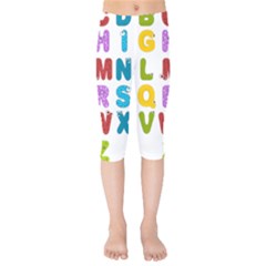 Vectors Alphabet Eyes Letters Funny Kids  Capri Leggings  by Sapixe