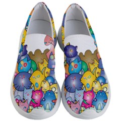 Cats Cartoon Cats Colorfulcats Women s Lightweight Slip Ons by Sapixe