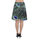 Plumage Peacock Feather Colorful Chiffon Wrap Front Skirt View2