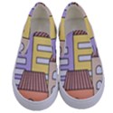 Houses City Architecture Building Kids  Canvas Slip Ons View1