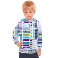 Peacock Pattern Kids  Hooded Pullover by Sapixe