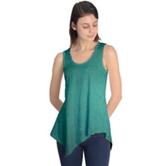 Background-green Sleeveless Tunic by nateshop