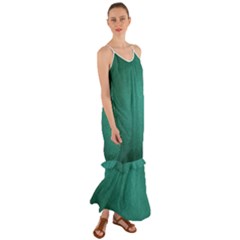 Background-green Cami Maxi Ruffle Chiffon Dress by nateshop