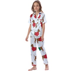 Dachshund Kids  Satin Short Sleeve Pajamas Set by nateshop