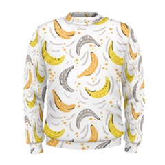 Seamless Stylish Pattern-with-fresh-yellow-bananas-background Men s Sweatshirt by Wegoenart