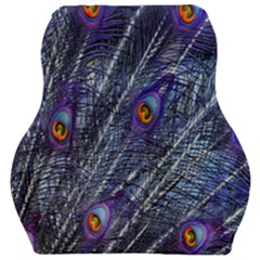 Peacock-feathers-blue Car Seat Velour Cushion  by nateshop