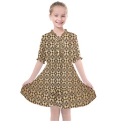 Background-chevron Chocolate Kids  All Frills Chiffon Dress by nateshop