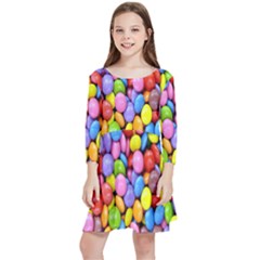 Candy Kids  Quarter Sleeve Skater Dress by nateshop