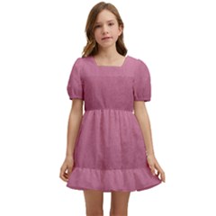 Background-pink Kids  Short Sleeve Dolly Dress by nateshop