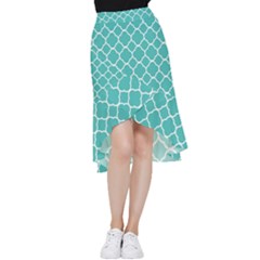 Quatrefoil Frill Hi Low Chiffon Skirt by nateshop