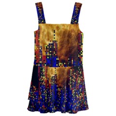 Skyline Frankfurt Abstract Moon Kids  Layered Skirt Swimsuit by Jancukart