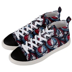 Grateful Dead Pattern Men s Mid-top Canvas Sneakers by Jancukart