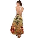 Flower Cubism Mosaic Vintage Backless Maxi Beach Dress View2