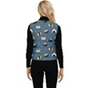 Sushi Pattern Women s Short Button Up Puffer Vest View2