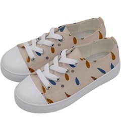 Raindrops Water Drops Pattern Kids  Low Top Canvas Sneakers by Amaryn4rt