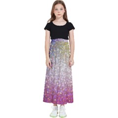 Glitter Particles Pattern Abstract Kids  Flared Maxi Skirt by Amaryn4rt